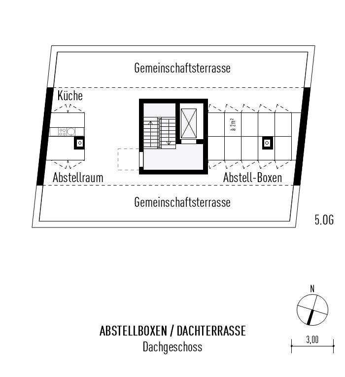 Abstellboxen/Dachterrasse (DG)